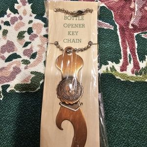 Rare Vintage 1940's Copper Dude Ranch Cowboy Souvenir Bottle Opener/Key Chain -